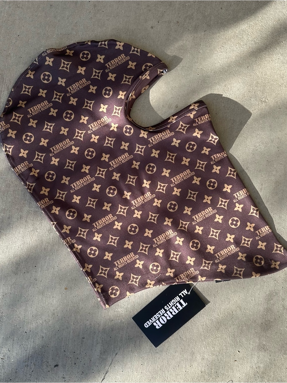 Terror Corp All Over Logo Monogram Men's Face Mask Balaclava LV Design